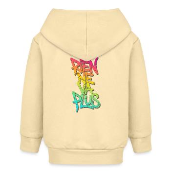 Rien ne va plus - Baby Organic Zip-up Hoodie by Stanley/Stella - cream - Back