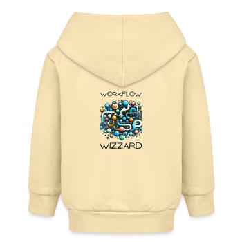 Workflow Wizzard - Baby Organic Zip-up Hoodie by Stanley/Stella - cream - Back