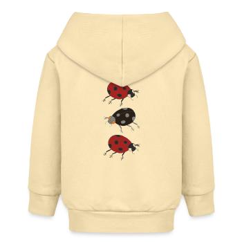 trio de coccinelles - Veste à capuche bébé bio Stanley/Stella - crème - Dos