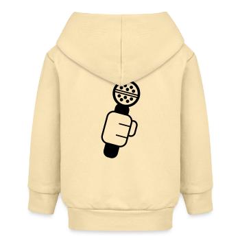 Microphone Check Mikrophon, Mikrofon, Mike, MC, Hi - Baby Organic Kapuzenjacke Baby Connector von Stanley/Stella - Creme - Hinten