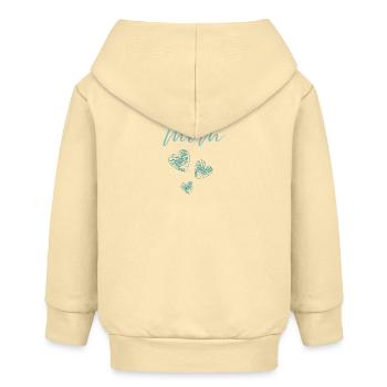 T-shirt cadeau mignon d’amour des cœurs de maman - Veste à capuche bébé bio Stanley/Stella - crème - Dos