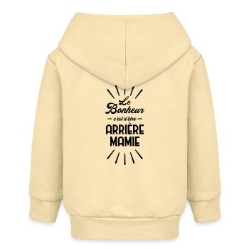 Arrière Mamie Mamy Grand-Mère Grand Mere - Baby Organic Zip-up Hoodie by Stanley/Stella - cream - Back