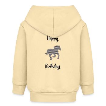 Alles Gute zum Geburtstag - Baby Organic Kapuzenjacke Baby Connector von Stanley/Stella - Creme - Hinten
