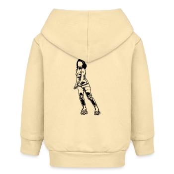 Rollschuhläufer Frau - Baby Organic Kapuzenjacke Baby Connector von Stanley/Stella - Creme - Hinten