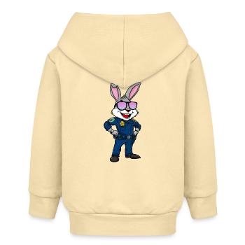 Lapin de la Police - Veste à capuche bébé bio Stanley/Stella - crème - Dos