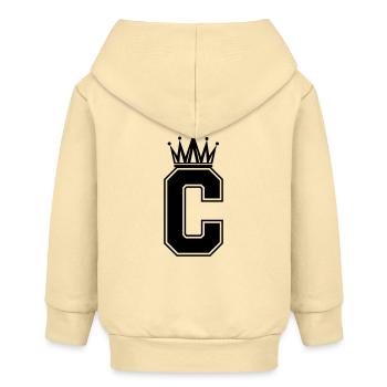 Letter C - Baby Organic Zip-up Hoodie by Stanley/Stella - cream - Back