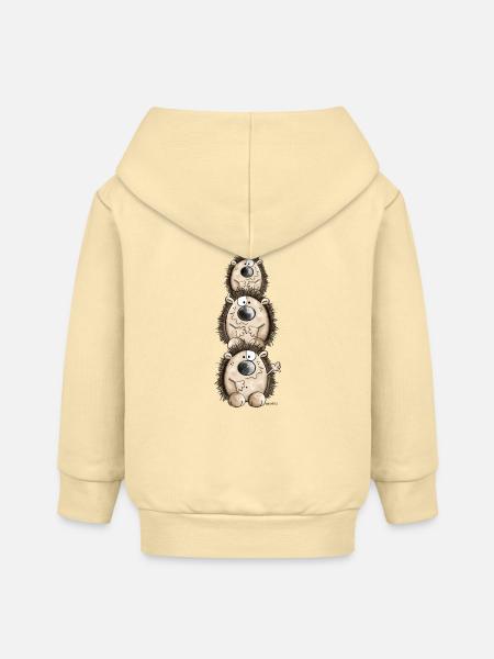 Igel Turm - Baby Organic Kapuzenjacke Baby Connector von Stanley/Stella - Creme