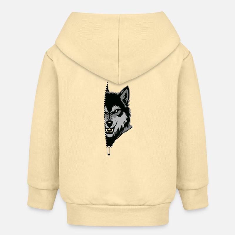 Loup - Veste à capuche bébé bio Stanley/Stella - crème