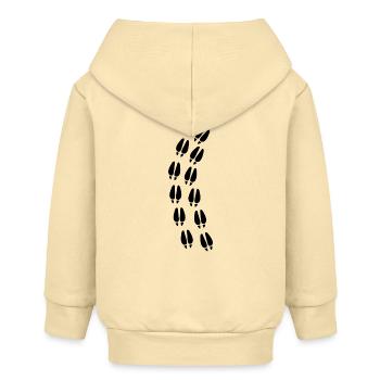 Deer hoof print - Baby Organic Zip-up Hoodie by Stanley/Stella - cream - Back