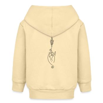 Creative Energy – Spirituelle Schöpferkraft - Baby Organic Kapuzenjacke Baby Connector von Stanley/Stella - Creme - Hinten