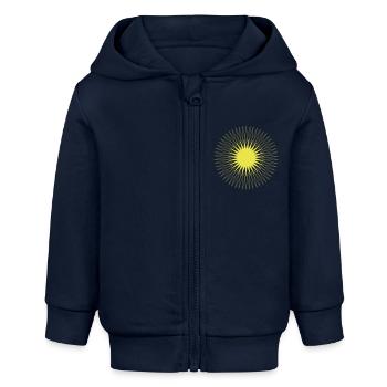 éclat - Veste à capuche bébé bio Stanley/Stella - bleu marine - Devant
