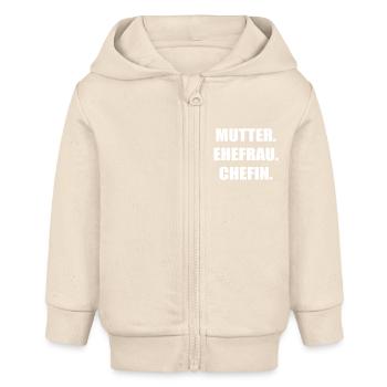 Mutter - Baby Organic Kapuzenjacke Baby Connector von Stanley/Stella - Natur - Vorne