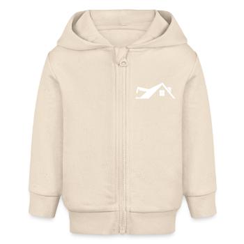 Roof - Baby Organic Zip-up Hoodie by Stanley/Stella - soft Ecru - Front