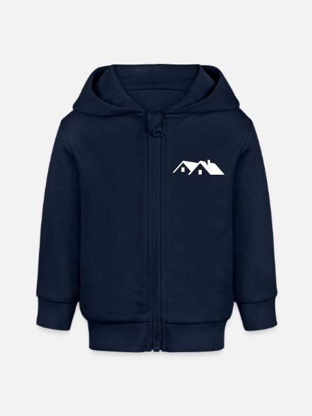 Hausdach - Baby Organic Kapuzenjacke Baby Connector von Stanley/Stella - Navy