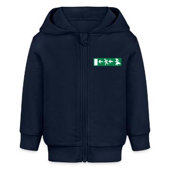 Junggesellenabschied - Baby Organic Kapuzenjacke Baby Connector von Stanley/Stella - Navy - Vorne