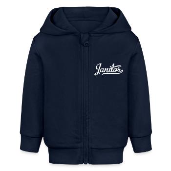 Hausmeister - Baby Organic Kapuzenjacke Baby Connector von Stanley/Stella - Navy - Vorne