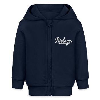 Biologe - Baby Organic Kapuzenjacke Baby Connector von Stanley/Stella - Navy - Vorne