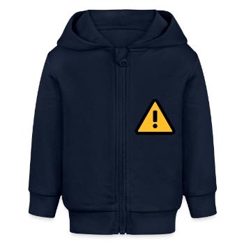 achtung_f2 - Veste à capuche bébé bio Stanley/Stella - bleu marine - Devant