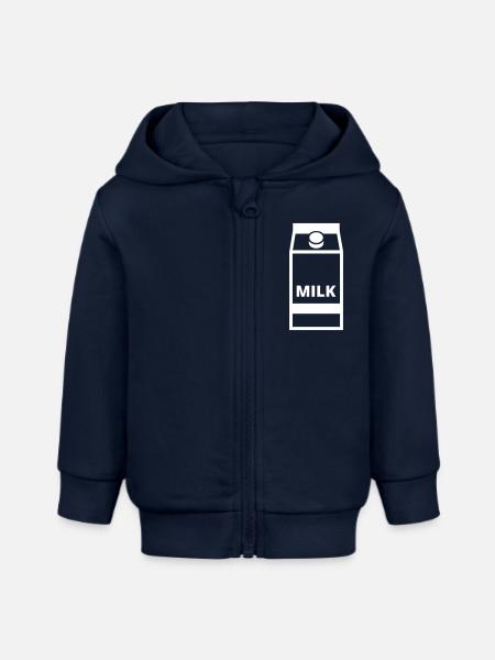 Milch - Baby Organic Kapuzenjacke Baby Connector von Stanley/Stella - Navy
