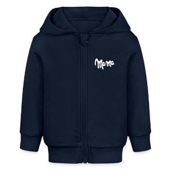 Mama - Baby Organic Kapuzenjacke Baby Connector von Stanley/Stella - Navy - Vorne