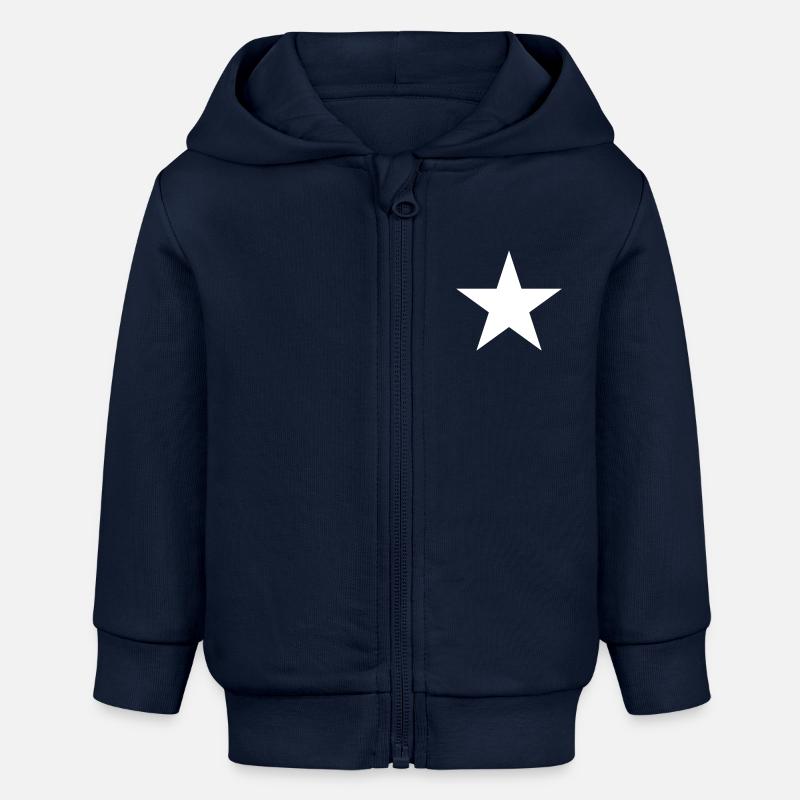 Étoile - Veste à capuche bébé bio Stanley/Stella - bleu marine