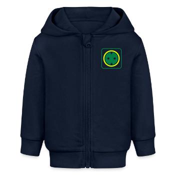 Socket icon icon - Baby Organic Zip-up Hoodie by Stanley/Stella - navy - Front