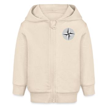 Kompass - Baby Organic Kapuzenjacke Baby Connector von Stanley/Stella - Natur - Vorne