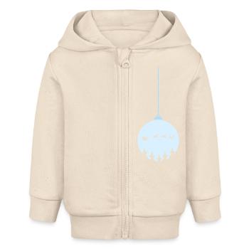 weihnachtskugel christmas - Baby Organic Kapuzenjacke Baby Connector von Stanley/Stella - Natur - Vorne