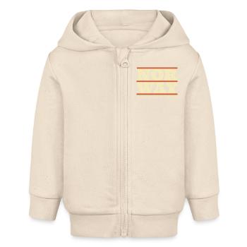 Norway - Travel Destination - Baby Organic Zip-up Hoodie by Stanley/Stella - soft Ecru - Front