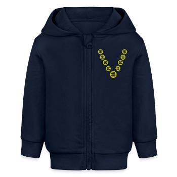 Kette - Baby Organic Kapuzenjacke Baby Connector von Stanley/Stella - Navy - Vorne
