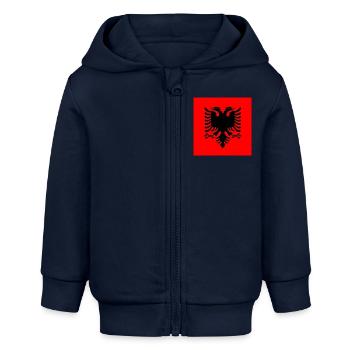 Albanien - albania - Baby Organic Kapuzenjacke Baby Connector von Stanley/Stella - Navy - Vorne