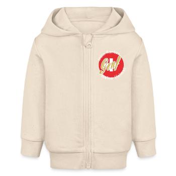 Meine Heimat Genf Geschenk - Baby Organic Kapuzenjacke Baby Connector von Stanley/Stella - Natur - Vorne