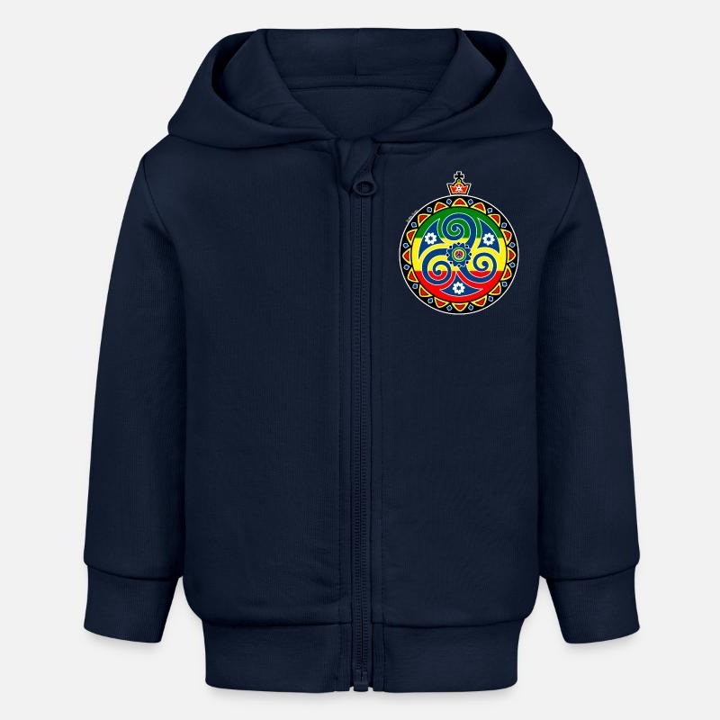 Triskell Rasta - Veste à capuche bébé bio Stanley/Stella - bleu marine