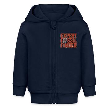 Fossil Hunter Expert Fossil Finder Paleontologist - Baby Organic Kapuzenjacke Baby Connector von Stanley/Stella - Navy - Vorne
