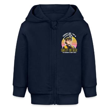 Safety Officer Trust Me I'm A Safety Manager - Baby Organic Kapuzenjacke Baby Connector von Stanley/Stella - Navy - Vorne