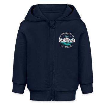 Environmental Scientist I Test The Global Warming - Baby Organic Kapuzenjacke Baby Connector von Stanley/Stella - Navy - Vorne