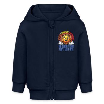 Speech Therapy Speech Language Physiotherapist - Baby Organic Kapuzenjacke Baby Connector von Stanley/Stella - Navy - Vorne