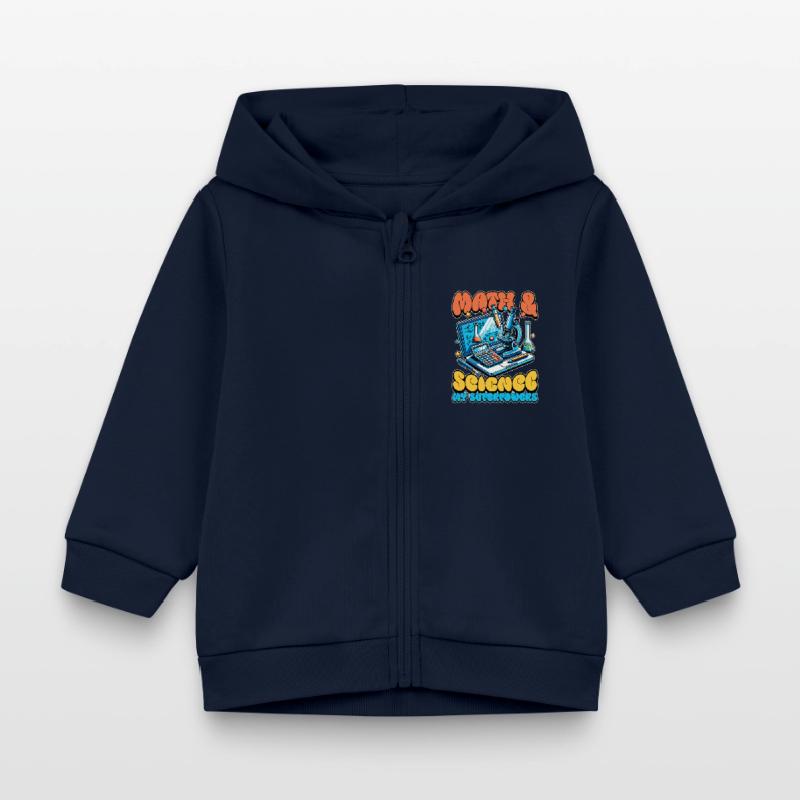 STEM Teacher Math + Science Data Analysis Educator Baby Organic Zip-up Hoodie by Stanley/Stella