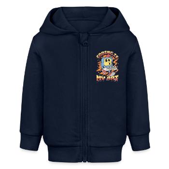 Coder Coding Is My Art Software Engineering Coders - Baby Organic Zip-up Hoodie by Stanley/Stella - navy - Front