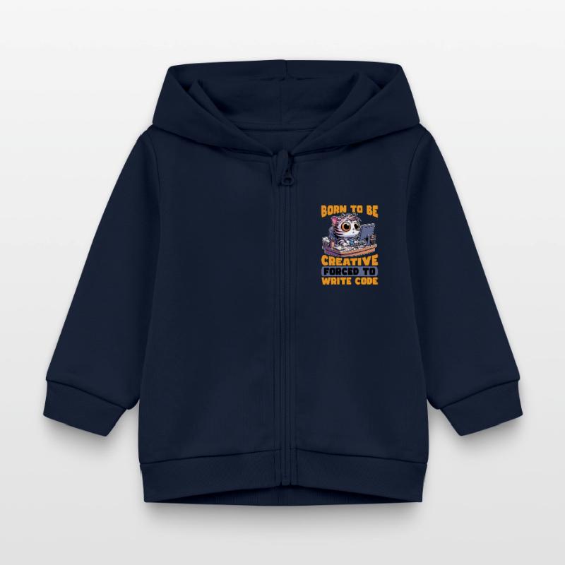 Coder Born To Be Creative Web Developer Coders Baby Organic Kapuzenjacke Baby Connector von Stanley/Stella