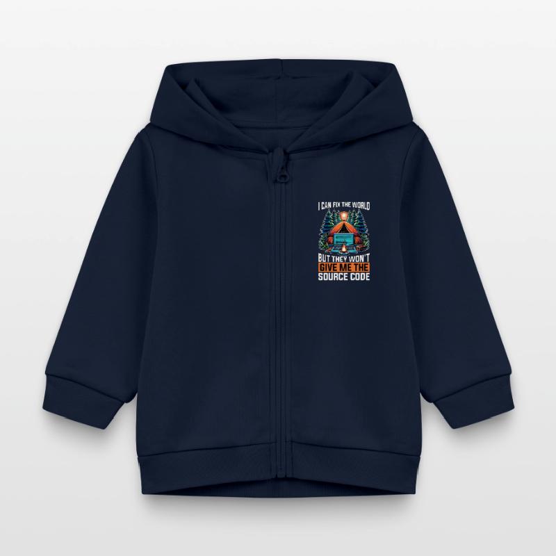 Coder I Can Fix The World Web Developer Coders Baby Organic Kapuzenjacke Baby Connector von Stanley/Stella