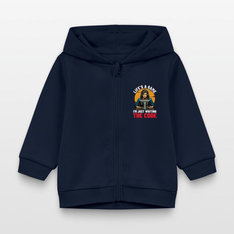 Coder Life's A Game I'm Just Web Developer Coders Baby Organic Zip-up Hoodie by Stanley/Stella