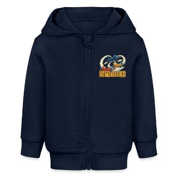 Pilote de voltige Passionné d’avion - Veste à capuche bébé bio Stanley/Stella - bleu marine - Devant