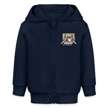 Aerobatic Pilot Before Aeroplane Coffee Lover - Baby Organic Kapuzenjacke Baby Connector von Stanley/Stella - Navy - Vorne
