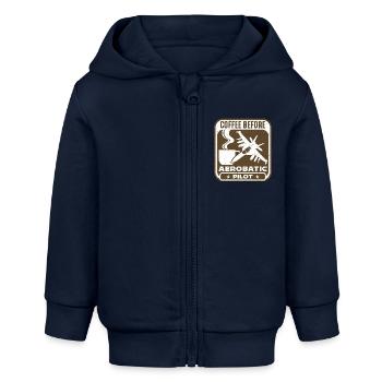 Aerobatic Pilot Coffee Glider Pilot Coffee Lover - Baby Organic Kapuzenjacke Baby Connector von Stanley/Stella - Navy - Vorne