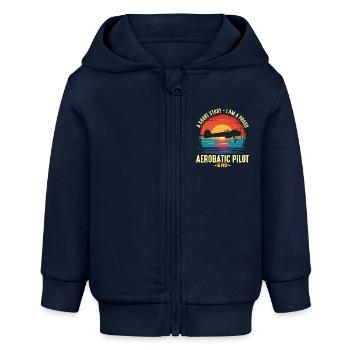Aerobatic Pilot A Short Story I Am A Glider Pilot - Baby Organic Kapuzenjacke Baby Connector von Stanley/Stella - Navy - Vorne