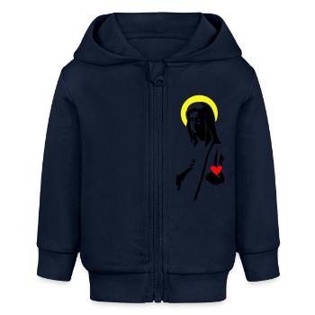 Maria - Baby Organic Zip-up Hoodie by Stanley/Stella - navy - Front