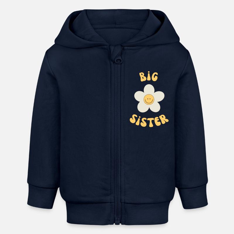Grande Sœur - Veste à capuche bébé bio Stanley/Stella - bleu marine