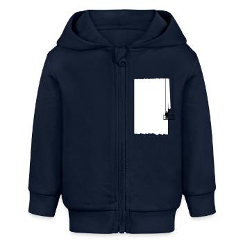 façades Peinture - Veste à capuche bébé bio Stanley/Stella - bleu marine - Devant