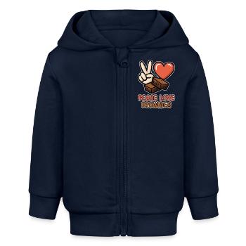 Brownies Spruch Gebäck Lustiges Brownie Geschenk - Baby Organic Kapuzenjacke Baby Connector von Stanley/Stella - Navy - Vorne